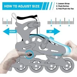 Roller Derby ION 7.2 Girl's Adjustable Inline Skate - White/Mint/Pink -Riding Toys, Scooters & Hoverboards shop unnamed file 1026