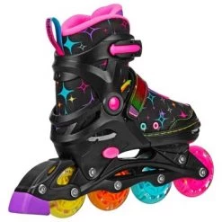 Roller Derby Stryde Lighted Girl's Adjustable Skate Black/Pink