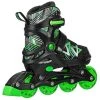 Roller Derby Stryde Lighted Boys' Adjustable Inline Skate - Black/Green (2-5)