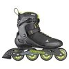 Rollerblade 079670001A1-6 Men's Adult Fitness Zetrablade Elite Performance Adjustable Secure Fit Inline Skates, Size 6, Black and Lime Green