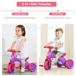 Costway 2 in 1 Toddler Tricycle Balance Bike Scooter Kids Riding Toys w/ Sound & Storage -Riding Toys, Scooters & Hoverboards shop unnamed file 13