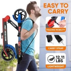 Hurtle Renegade Lightweight Foldable Teen and Adult Adjustable Ride On 2 Wheel Transportation Commuter Kick Scooter w/ Adjustable Handlebar, Graffiti -Riding Toys, Scooters & Hoverboards shop unnamed file 1332