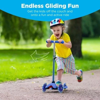 Best Choice Products Kids Mini Kick Scooter Toy w/ Light-Up Wheels and Height Adjustable T-Bar 2 Best Choice Products Kids Mini Kick Scooter Toy w/ Light-Up Wheels and Height Adjustable T-Bar - Image 2