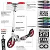 Crazy Skates Sydney (Syd) Foldable Kick Scooter - Great Scooters For Teens And Adults