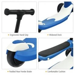 Costway Honeyjoy Portable 3 Wheel Kids Scooter with Gravity Steering System PurpleBlueGreen -Riding Toys, Scooters & Hoverboards shop unnamed file 1396