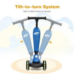 Costway Honeyjoy Portable 3 Wheel Kids Scooter with Gravity Steering System PurpleBlueGreen -Riding Toys, Scooters & Hoverboards shop unnamed file 1399