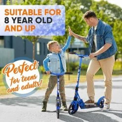 Hurtle Renegade Lightweight Foldable Teen and Adult Adjustable Ride On 2 Wheel Transportation Commuter Kick Scooter, Blue -Riding Toys, Scooters & Hoverboards shop unnamed file 1441