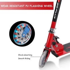 Costway Folding Aluminum 2 Wheel Kids Kick Scooter Adjustable Height LED Light Up -Riding Toys, Scooters & Hoverboards shop unnamed file 1447