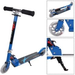 Costway Folding Aluminum 2 Wheel Kids Kick Scooter Adjustable Height LED Light Up -Riding Toys, Scooters & Hoverboards shop unnamed file 1453