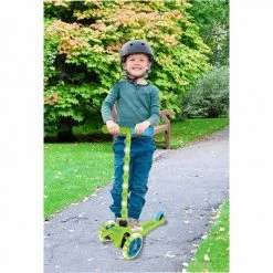 Ignight Green 3 Wheel Kids Scooter W/ Light Up Wheels & Tbar