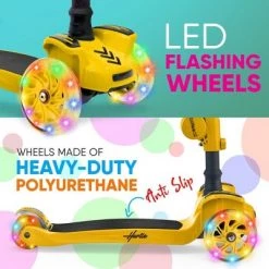 Hurtle ScootKid 3 Wheel Toddler Child Mini Ride On Toy Tricycle Scooter with Adjustable Handlebar, Foldable Seat, and LED Light Up Wheels, Yellow 6 Hurtle ScootKid 3 Wheel Toddler Child Mini Ride On Toy Tricycle Scooter with Adjustable Handlebar, Foldable Seat, and LED Light Up Wheels, Yellow -Riding Toys, Scooters & Hoverboards shop unnamed file 1498