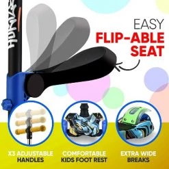 Sound Around Hurtle ScootKid 3 Wheel Toddler Child Mini Ride On Toy Tricycle Scooter with Adjustable Handlebar, Foldable Seat, and LED Light Up Wheels, Graffiti 7 Sound Around Hurtle ScootKid 3 Wheel Toddler Child Mini Ride On Toy Tricycle Scooter with Adjustable Handlebar, Foldable Seat, and LED Light Up Wheels, Graffiti -Riding Toys, Scooters & Hoverboards shop unnamed file 1601