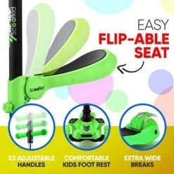 Hurtle ScootKid 3 Wheel Toddler Child Mini Ride On Toy Tricycle Scooter with Adjustable Handlebar, Foldable Seat, and LED Light Up Wheels, Green 7 Hurtle ScootKid 3 Wheel Toddler Child Mini Ride On Toy Tricycle Scooter with Adjustable Handlebar, Foldable Seat, and LED Light Up Wheels, Green -Riding Toys, Scooters & Hoverboards shop unnamed file 1605