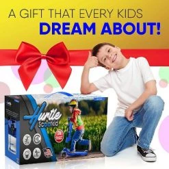 Hurtle ScootKid 3 Wheel Toddler Child Mini Ride On Toy Tricycle Scooter with Adjustable Handlebar, Foldable Seat, and Colorful Light Up Wheels, Blue -Riding Toys, Scooters & Hoverboards shop unnamed file 1621