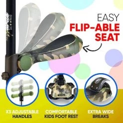 Sound Around Hurtle ScootKid 3 Wheel Child Toddler Toy Scooter with LED Wheel Lights and Adjustable Height for Ages 1 to 14 Years Old, Camo -Riding Toys, Scooters & Hoverboards shop unnamed file 1725