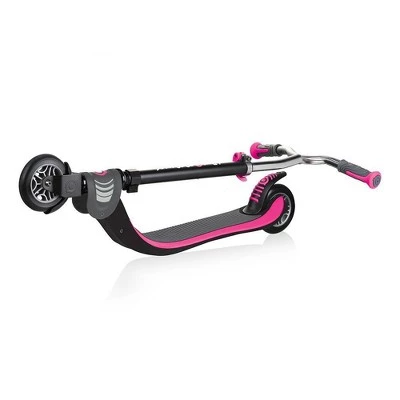 Globber Flow 125 Foldable Kick Scooter - Black/Pink 2 Globber Flow 125 Foldable Kick Scooter - Black/Pink - Image 2