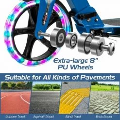 Costway Aluminum Folding Kick Scooter w/LED Wheels Shoulder Strap for Adults & Kids -Riding Toys, Scooters & Hoverboards shop unnamed file 1996