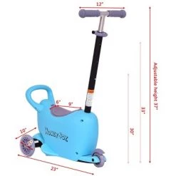 Costway Kids Scooter 3 In 1 Blue Kick Wheel Adjust Handle Bar w Storage Christmas Gift -Riding Toys, Scooters & Hoverboards shop unnamed file 2039