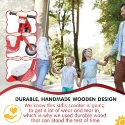 Leo & Friends Kid's' Wooden Red Scooter Bike 8 Leo & Friends Kid's' Wooden Red Scooter Bike -Riding Toys, Scooters & Hoverboards shop unnamed file 205
