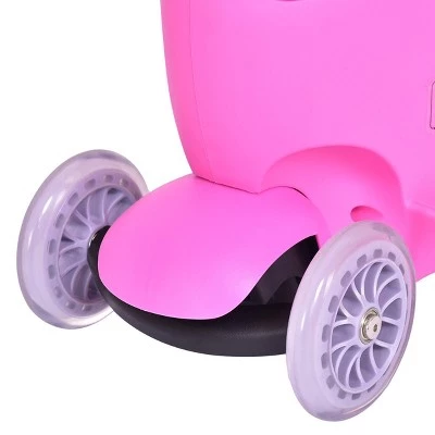 Costway Kids Scooter 3 In 1 Pink Kick Wheel Adjust Handle Bar w Storage Christmas Gift 6 Costway Kids Scooter 3 In 1 Pink Kick Wheel Adjust Handle Bar w Storage Christmas Gift - Image 6
