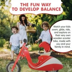 Leo & Friends Kid's' Wooden Red Scooter Bike 10 Leo & Friends Kid's' Wooden Red Scooter Bike -Riding Toys, Scooters & Hoverboards shop unnamed file 207