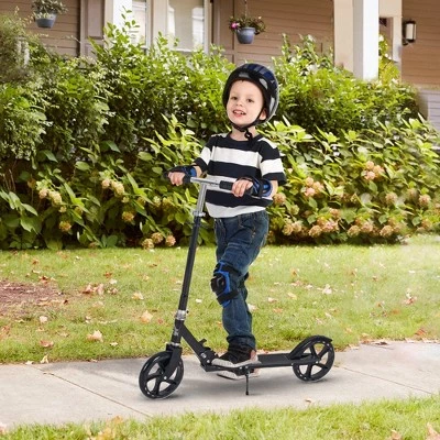 Aosom Kids Foldable Kick Scooter with Adjustable Height, Soft Textured Handles, Wide Deck, Brakes for Ages 3-8, 29.5" H - 39" H 2 Aosom Kids Foldable Kick Scooter with Adjustable Height, Soft Textured Handles, Wide Deck, Brakes for Ages 3-8, 29.5" H - 39" H - Image 2