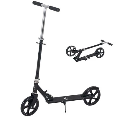 Aosom Kids Foldable Kick Scooter with Adjustable Height, Soft Textured Handles, Wide Deck, Brakes for Ages 3-8, 29.5" H - 39" H 3 Aosom Kids Foldable Kick Scooter with Adjustable Height, Soft Textured Handles, Wide Deck, Brakes for Ages 3-8, 29.5" H - 39" H - Image 3