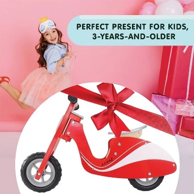 Leo & Friends Kid's' Wooden Red Scooter Bike 6 Leo & Friends Kid's' Wooden Red Scooter Bike - Image 6