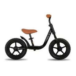 Joystar Roller No Pedal 12 Inch Kids Toddler Training Balance Bike Bicycle, with Step Through Frame and Footrests, for Ages 4 to 6, Black