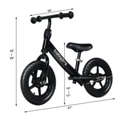 Costway 12'' Balance Bike Kids No-Pedal Learn To Ride Pre Bike w/ Adjustable Seat