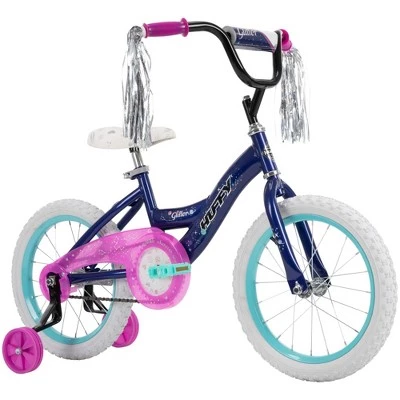 Huffy 16" Glitter Kids' Bike - Dark Purple 2 Huffy 16" Glitter Kids' Bike - Dark Purple - Image 2