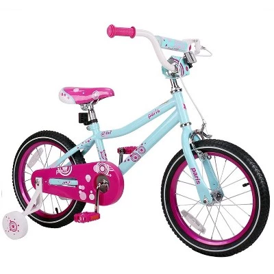 JOYSTAR Paris Kids Bike, Girls Bicycle for Ages 2-4, 32 to 41 Inches Tall, with Training Wheels and Coaster Brakes 1 JOYSTAR Paris Kids Bike, Girls Bicycle for Ages 2-4, 32 to 41 Inches Tall, with Training Wheels and Coaster Brakes