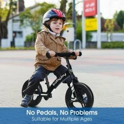 Costway Babyjoy 12'' Balance Bike Kids No-Pedal Learn To Ride Pre Bike w/ Adjustable Seat PinkBlackBlue -Riding Toys, Scooters & Hoverboards shop unnamed file 256