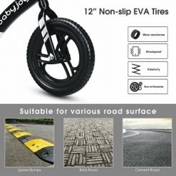 Costway Babyjoy 12'' Balance Bike Kids No-Pedal Learn To Ride Pre Bike w/ Adjustable Seat PinkBlackBlue -Riding Toys, Scooters & Hoverboards shop unnamed file 257