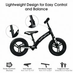 Costway Babyjoy 12'' Balance Bike Kids No-Pedal Learn To Ride Pre Bike w/ Adjustable Seat PinkBlackBlue -Riding Toys, Scooters & Hoverboards shop unnamed file 258