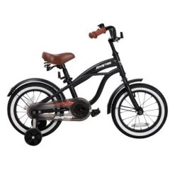 Joystar Aquaboy 14 Inch Hi Ten Steel Kids Cruiser Bike with Detachable Training Wheels and Safety Reflectors for Ages 3 to 5