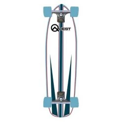 Quest Boards 36" Cruiser Skateboard - White