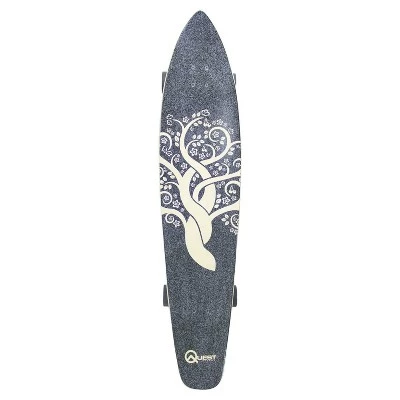Quest Boards Quest Super Cruiser "Maple" 44" Longboard Skateboard - Black/White 1 Quest Boards Quest Super Cruiser "Maple" 44" Longboard Skateboard - Black/White
