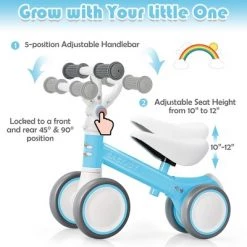 Costway Babyjoy Baby Balance 4-Wheel Bike Infant Walker No-Pedal Toddler Bicycle Toys -Riding Toys, Scooters & Hoverboards shop unnamed file 312