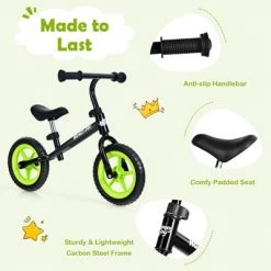 Costway HoneyJoy Kids Balance Bike No Pedal Training Bicycle w/Adjustable Handlebar & Seat YellowBlackBlueRed -Riding Toys, Scooters & Hoverboards shop unnamed file 328