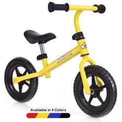 Costway HoneyJoy Kids Balance Bike No Pedal Training Bicycle w/Adjustable Handlebar & Seat YellowBlackBlueRed -Riding Toys, Scooters & Hoverboards shop unnamed file 333