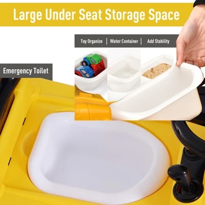 HOMCOM NO POWER 3 in 1 Ride On Toy Excavator Digger Scooter Pulling Cart Pretend Play Construction Truck 3 HOMCOM NO POWER 3 in 1 Ride On Toy Excavator Digger Scooter Pulling Cart Pretend Play Construction Truck - Image 3