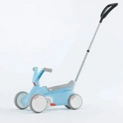 BERG Toys GO2 2-in-1 Toddler Push and Pedal Small Go-Kart 4-Wheel Ride On Toy with Foldable Pedals for Kids 10 to 30 Months, Blue