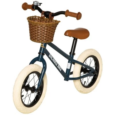 Qaba Kids Balance Bike with Adjustable Height Handlebars, Soft-Grip Push Bike with Bell, Skill-Improving Training Bike Ages 3-6, Little Kids Outdoor Toys, Cream, Cocoa Brown, Navy Blue 3 Qaba Kids Balance Bike with Adjustable Height Handlebars, Soft-Grip Push Bike with Bell, Skill-Improving Training Bike Ages 3-6, Little Kids Outdoor Toys, Cream, Cocoa Brown, Navy Blue - Image 3