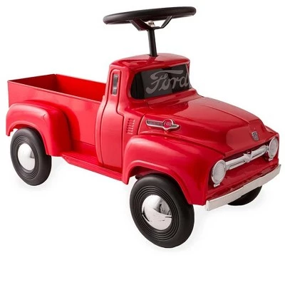 HearthSong Red Retro Ford Pickup Truck Foot-To-Floor Ride-On for kids 2 HearthSong Red Retro Ford Pickup Truck Foot-To-Floor Ride-On for kids - Image 2