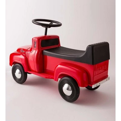 HearthSong Red Retro Ford Pickup Truck Foot-To-Floor Ride-On for kids 3 HearthSong Red Retro Ford Pickup Truck Foot-To-Floor Ride-On for kids - Image 3