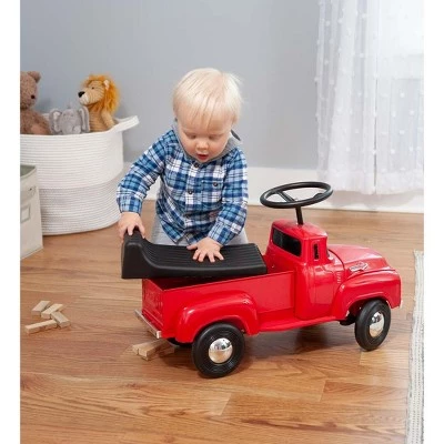 HearthSong Red Retro Ford Pickup Truck Foot-To-Floor Ride-On for kids 8 HearthSong Red Retro Ford Pickup Truck Foot-To-Floor Ride-On for kids - Image 8