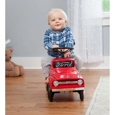 HearthSong Red Retro Ford Pickup Truck Foot-To-Floor Ride-On for kids 10 HearthSong Red Retro Ford Pickup Truck Foot-To-Floor Ride-On for kids - Image 10
