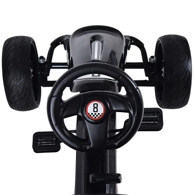 Costway Xmas Gift Go Kart Kids Ride On Car Pedal Powered Car 4 Wheel Racer Toy Stealth Outdoor 4 Costway Xmas Gift Go Kart Kids Ride On Car Pedal Powered Car 4 Wheel Racer Toy Stealth Outdoor - Image 4