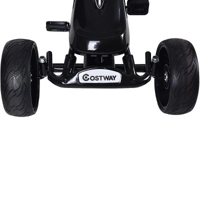 Costway Xmas Gift Go Kart Kids Ride On Car Pedal Powered Car 4 Wheel Racer Toy Stealth Outdoor 6 Costway Xmas Gift Go Kart Kids Ride On Car Pedal Powered Car 4 Wheel Racer Toy Stealth Outdoor - Image 6